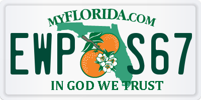 FL license plate EWPS67