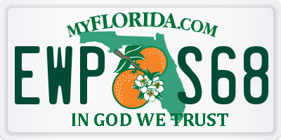 FL license plate EWPS68