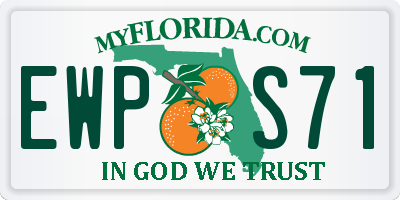 FL license plate EWPS71