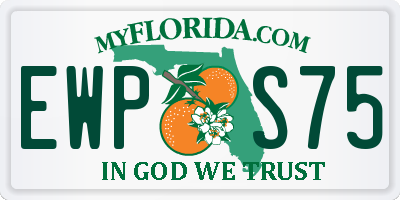 FL license plate EWPS75