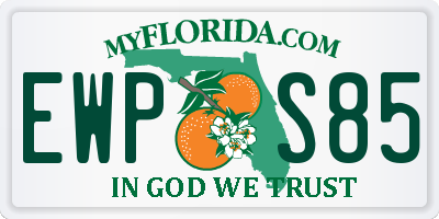 FL license plate EWPS85