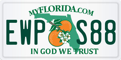 FL license plate EWPS88