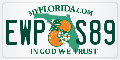 FL license plate EWPS89