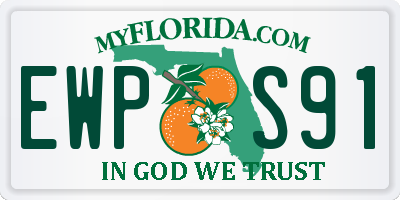 FL license plate EWPS91