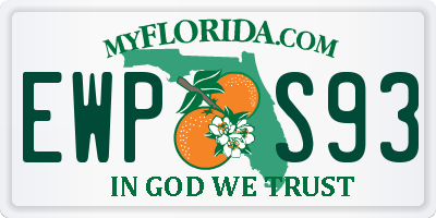 FL license plate EWPS93
