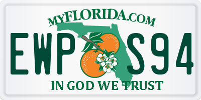FL license plate EWPS94