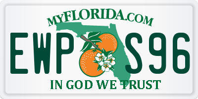 FL license plate EWPS96