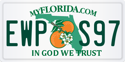 FL license plate EWPS97