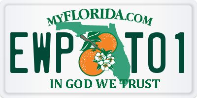 FL license plate EWPT01