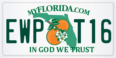 FL license plate EWPT16