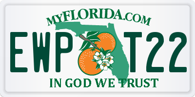 FL license plate EWPT22