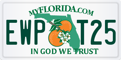FL license plate EWPT25