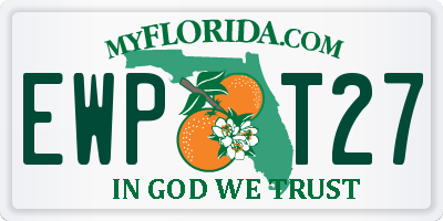 FL license plate EWPT27
