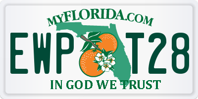 FL license plate EWPT28