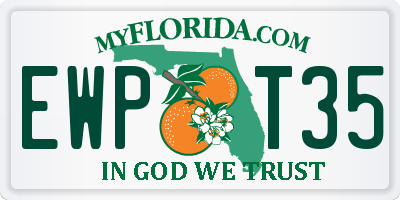 FL license plate EWPT35