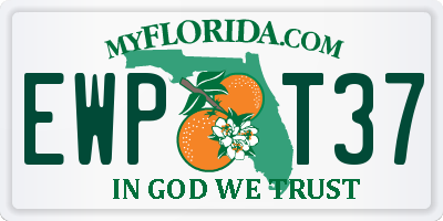 FL license plate EWPT37