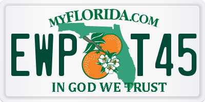 FL license plate EWPT45