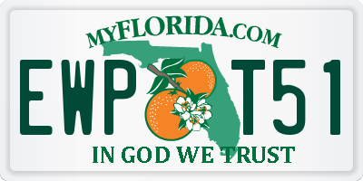 FL license plate EWPT51