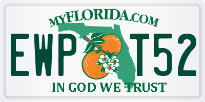 FL license plate EWPT52