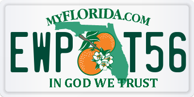 FL license plate EWPT56