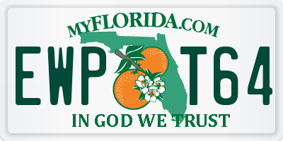 FL license plate EWPT64