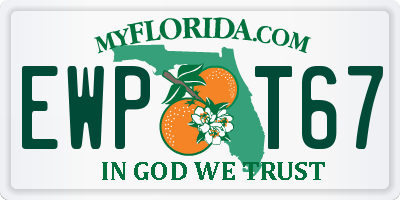 FL license plate EWPT67