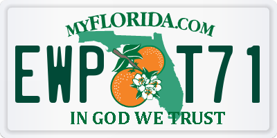 FL license plate EWPT71