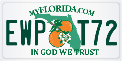 FL license plate EWPT72