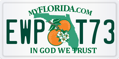 FL license plate EWPT73