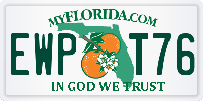 FL license plate EWPT76