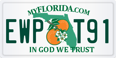 FL license plate EWPT91