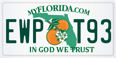 FL license plate EWPT93