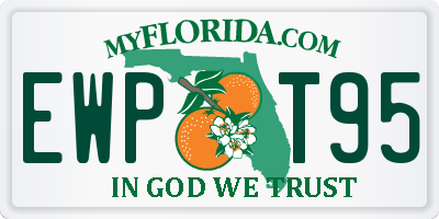 FL license plate EWPT95