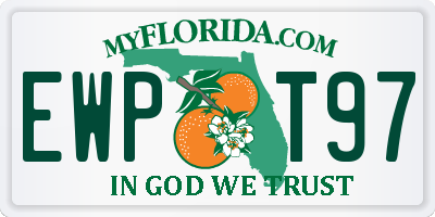 FL license plate EWPT97