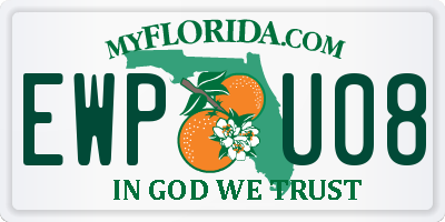 FL license plate EWPU08