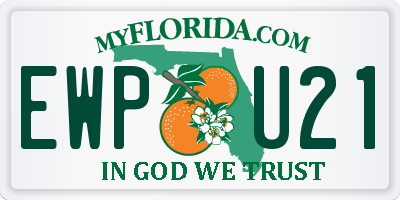 FL license plate EWPU21