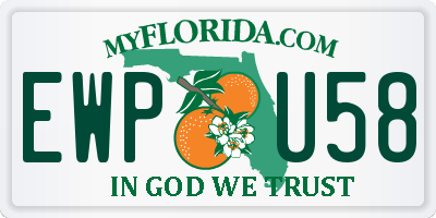 FL license plate EWPU58