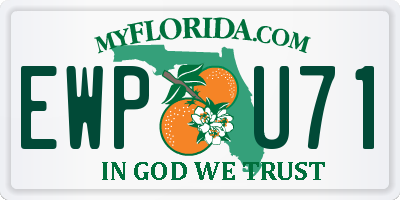 FL license plate EWPU71