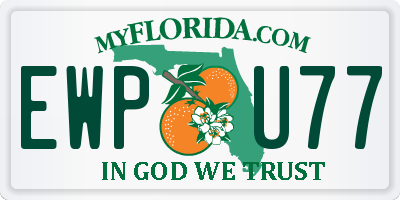 FL license plate EWPU77
