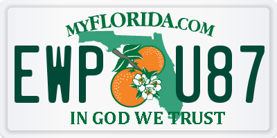 FL license plate EWPU87