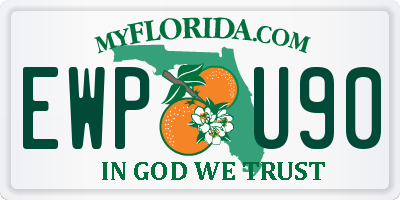FL license plate EWPU90