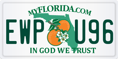 FL license plate EWPU96