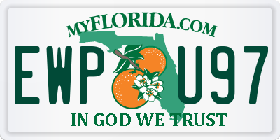 FL license plate EWPU97