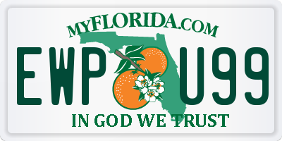 FL license plate EWPU99