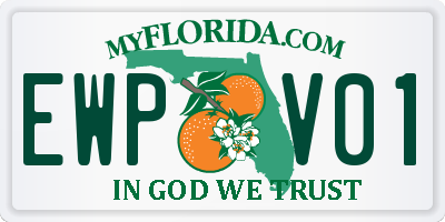 FL license plate EWPV01