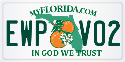 FL license plate EWPV02