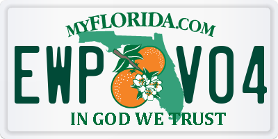 FL license plate EWPV04