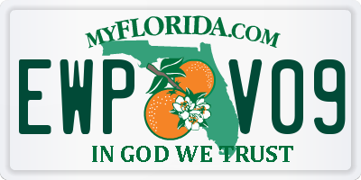 FL license plate EWPV09