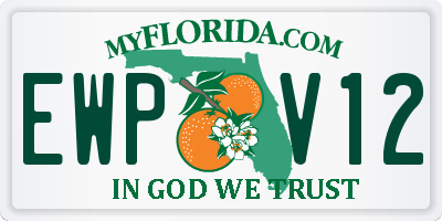 FL license plate EWPV12