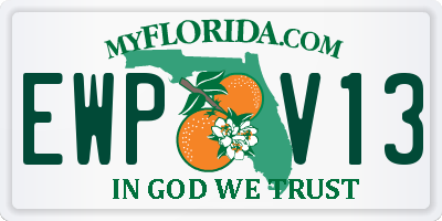 FL license plate EWPV13